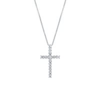 Pendente Mirco Visconti Donna Girocollo croce in Oro bianco Diamante 0.47 Ct BG60/50 - BG60/50